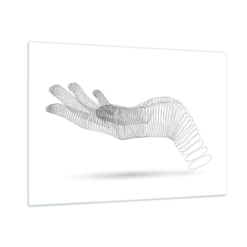 Tablou pe sticlă - Mână arcuită - 100x70 cm