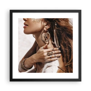 Poster în ramă neagră - Regina plajei sălbatice - 40x40 cm