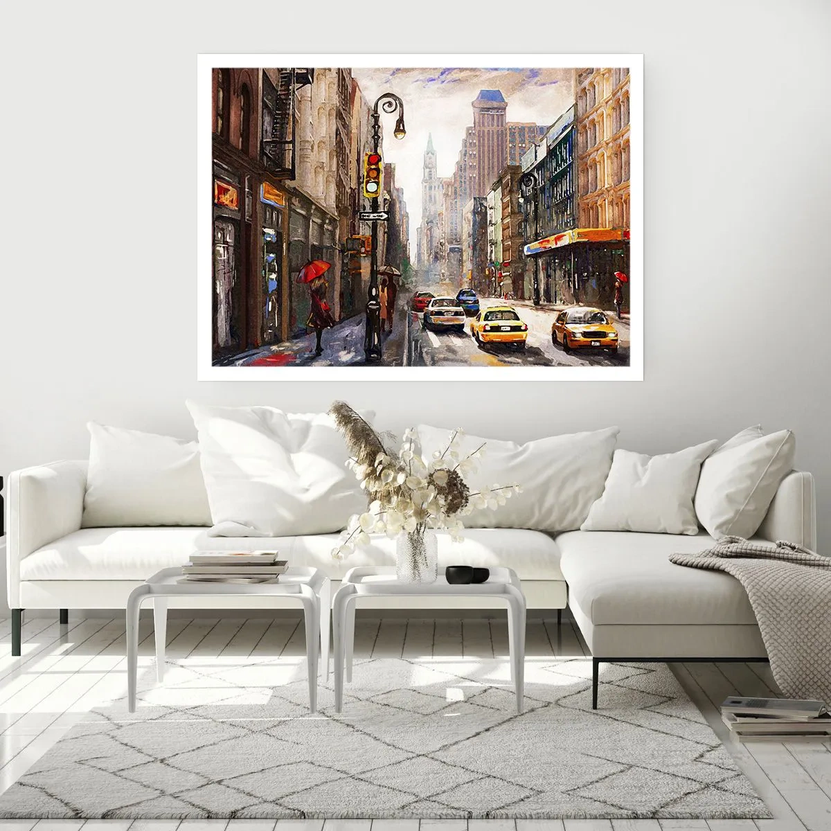 Poster - New York - plin de culoare și în ploaie - 40x30 cm