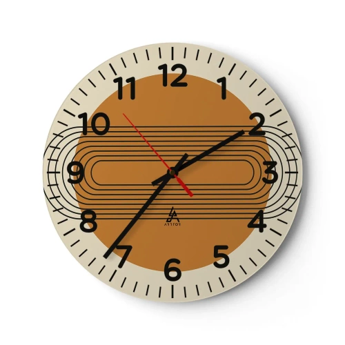 Ceas de perete - Ceas pe sticlă - Planul perfect - 30x30 cm