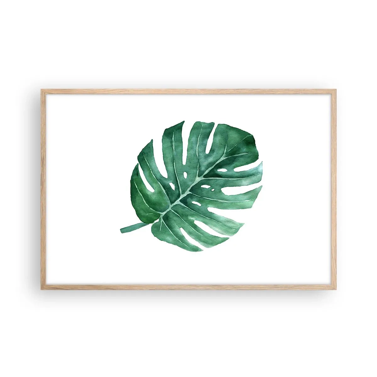 Poster în ramă de stejar deschis - Conceptul verde - 91x61 cm