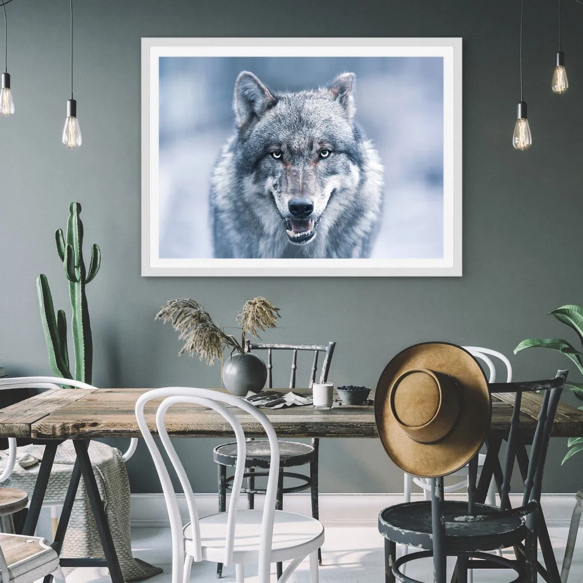 Poster în ramă albă - Accepți provocarea? - 100x70 cm