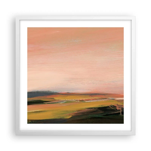 Poster în ramă albă - Tonalitatea de roz - 50x50 cm