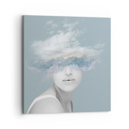 Tablou pe pânză - Cu capul în nori - 70x70 cm