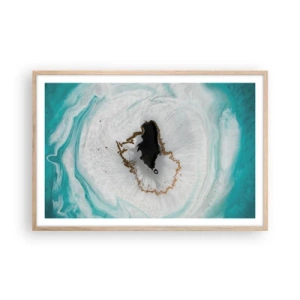 Poster în ramă de stejar deschis - Pătrunde înăuntru - 91x61 cm