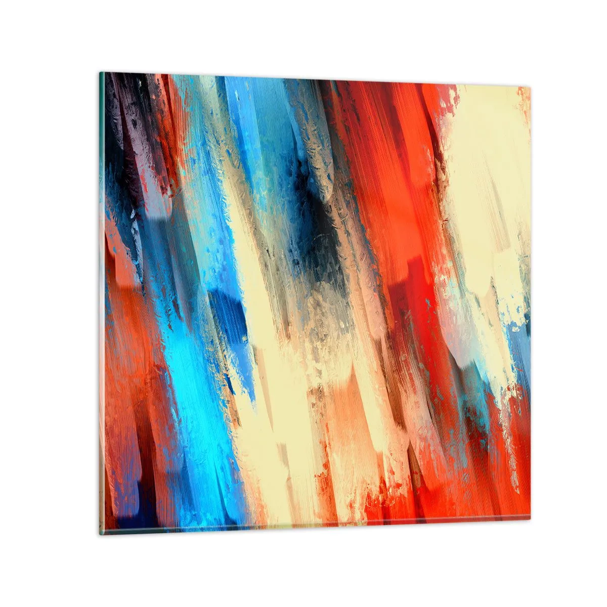 Tablou pe sticlă - O cascadă de culori - 60x60 cm