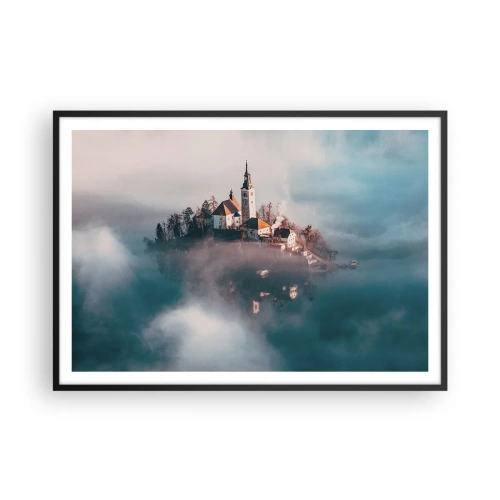 Poster în ramă neagră - Insula de vis - 100x70 cm