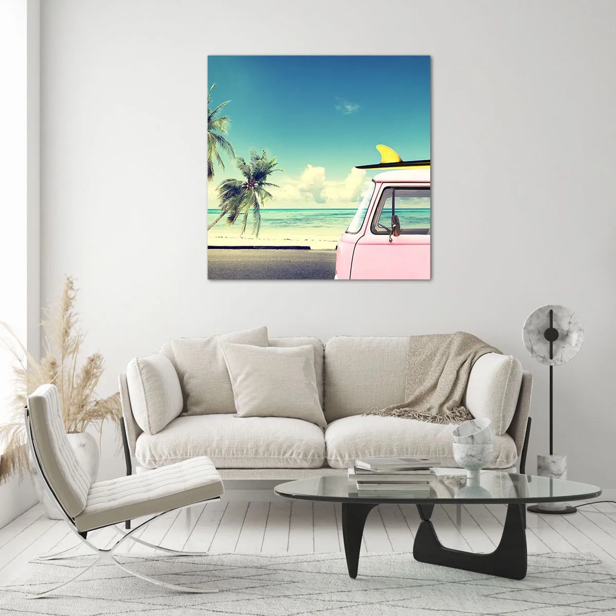 Tablou pe sticlă - Să înceapă vacanța - 60x60 cm