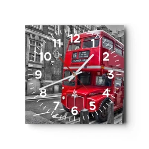 Ceas de perete - Ceas pe sticlă - Întotdeauna la fel - 30x30 cm