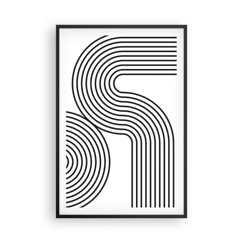 Poster în ramă neagră - Pe o curbă - 61x91 cm