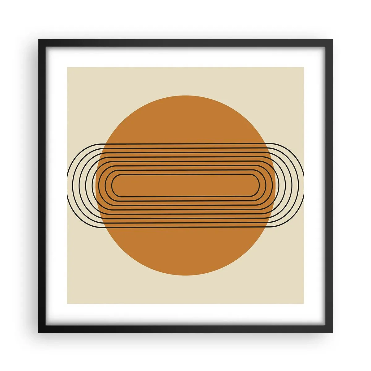 Poster în ramă neagră - Planul perfect - 50x50 cm