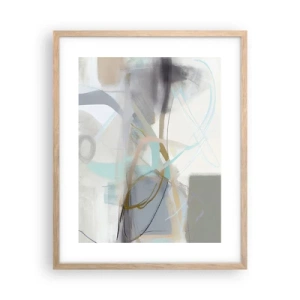 Poster în ramă de stejar deschis - Abstracție cețoasă - 40x50 cm