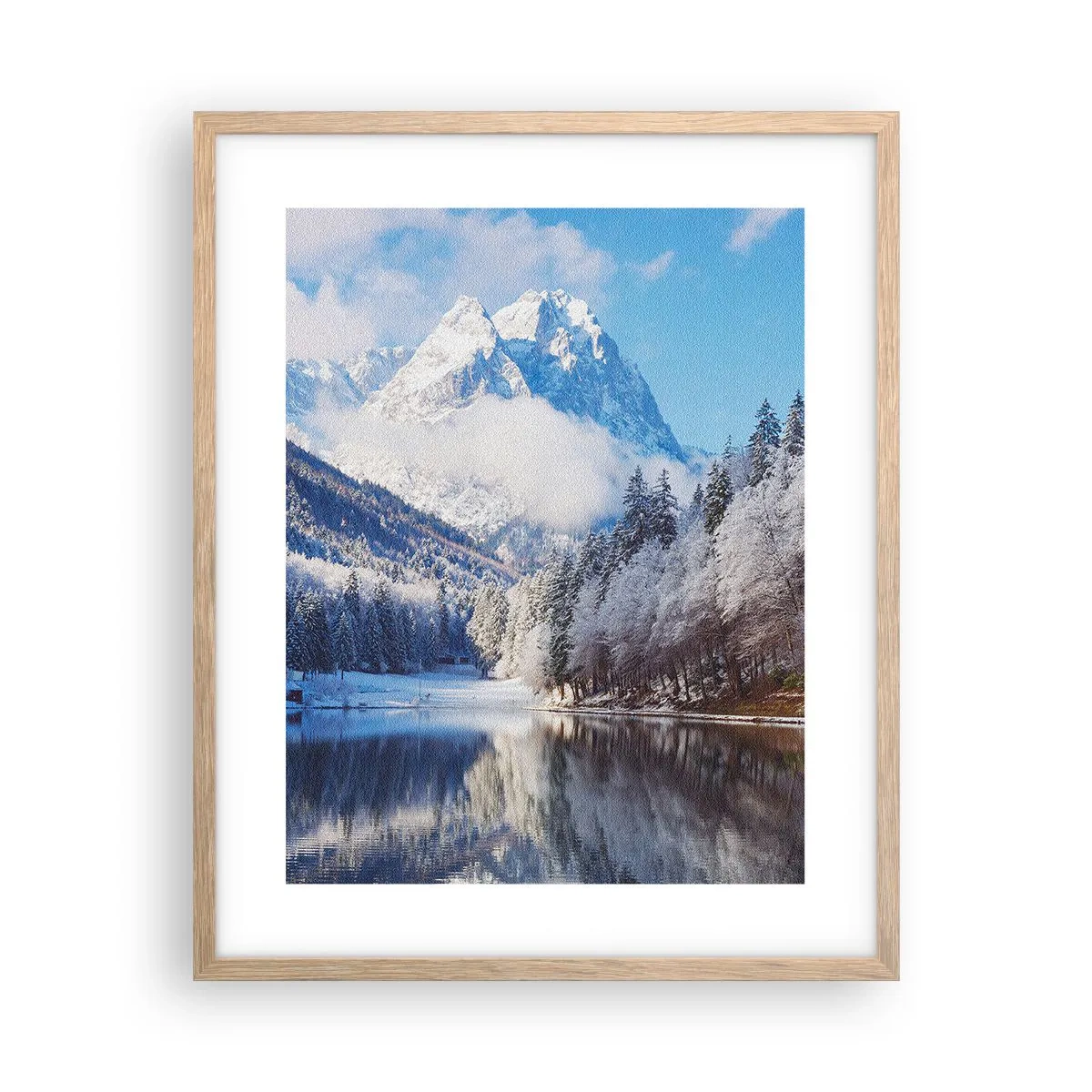 Poster în ramă de stejar deschis - Veghe de zăpadă - 40x50 cm