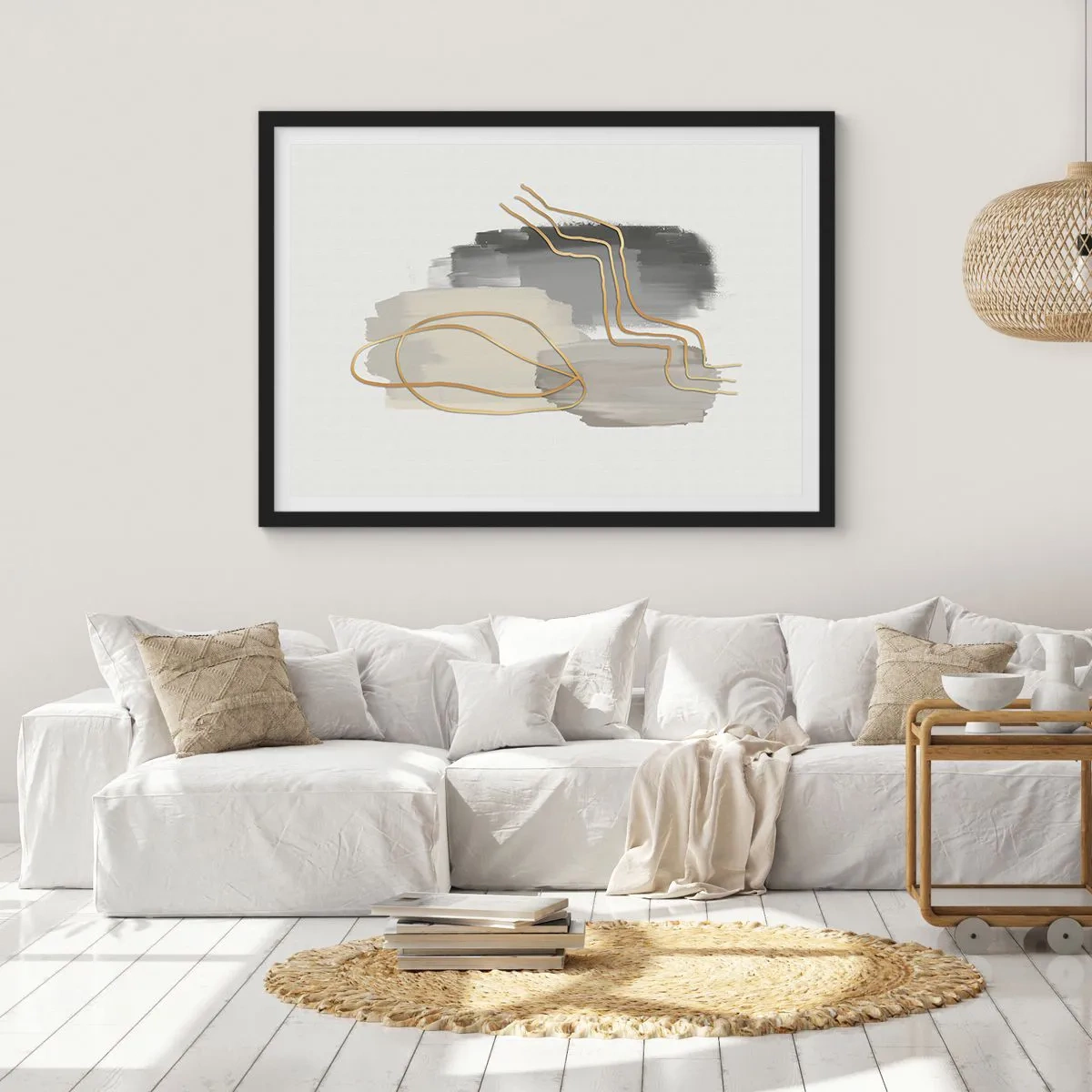 Poster în ramă neagră - Persistență și mișcare - 91x61 cm
