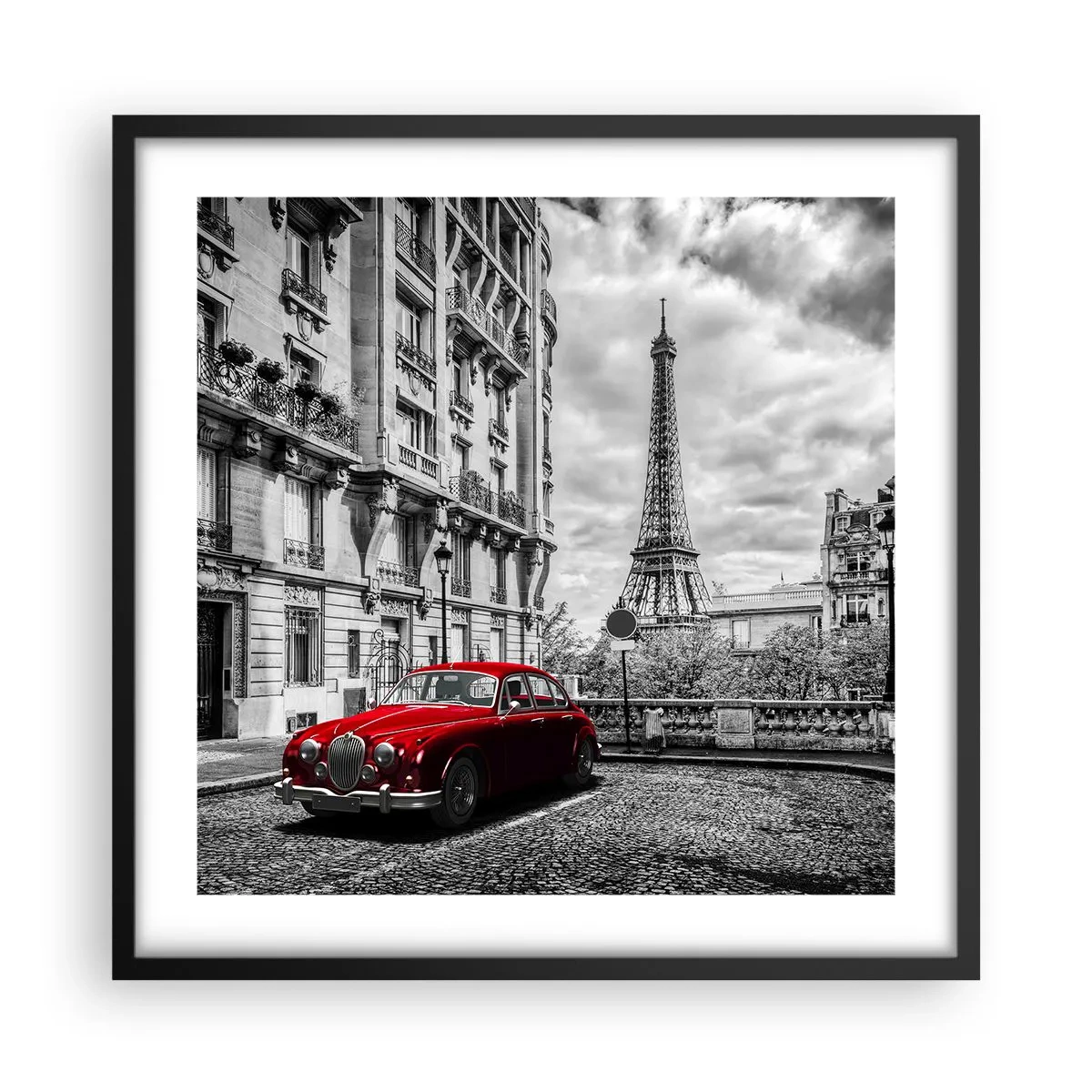 Poster în ramă neagră - Prădător în oraș - 50x50 cm