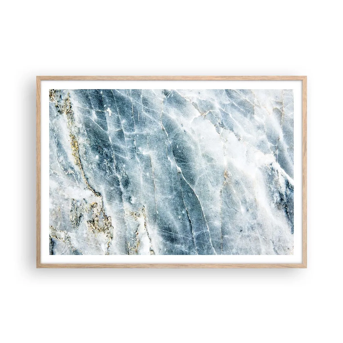 Poster în ramă de stejar deschis - Lumea de gheață - 100x70 cm