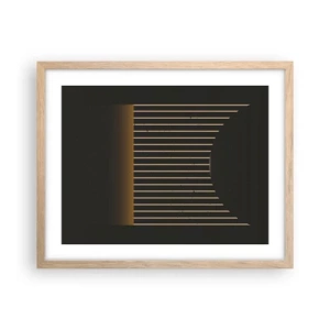 Poster în ramă de stejar deschis - Explorați întunericul - 50x40 cm