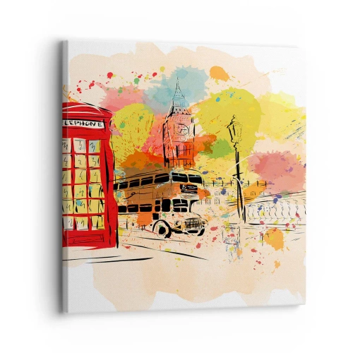 Tablou pe pânză - Orașul varietăților - 30x30 cm