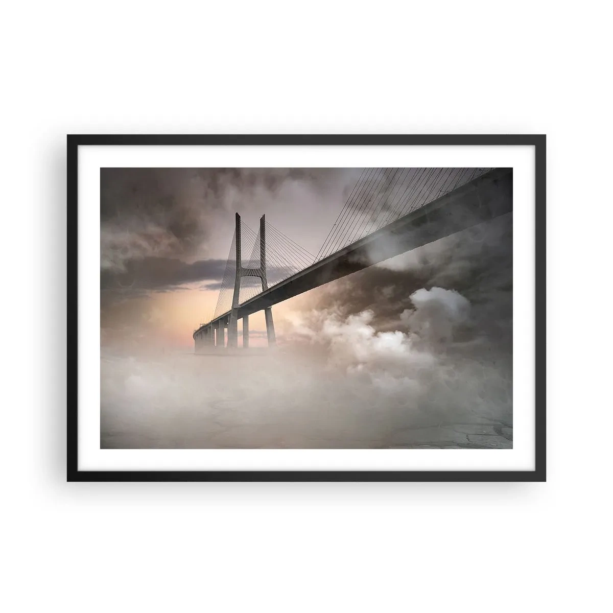 Poster în ramă neagră - Lângă un râu care nu există - 70x50 cm