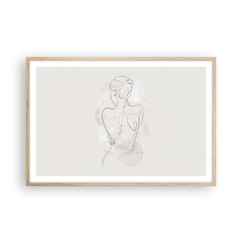 Poster în ramă de stejar deschis - Ca un instrument sensibil - 91x61 cm