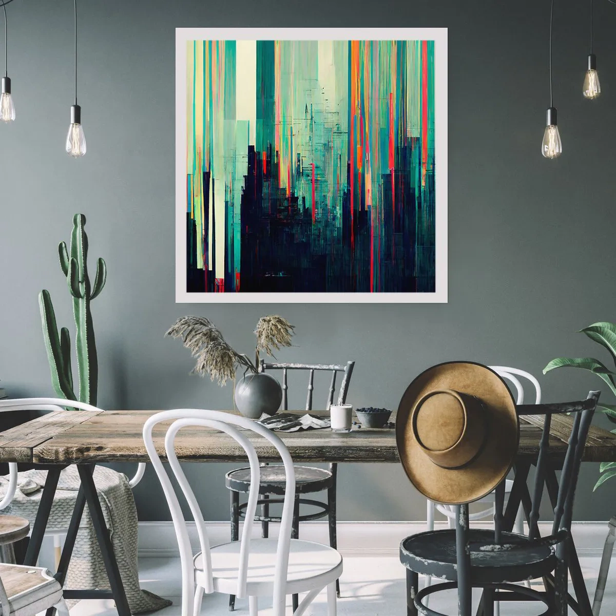 Poster - Oraș futurist - 40x40 cm