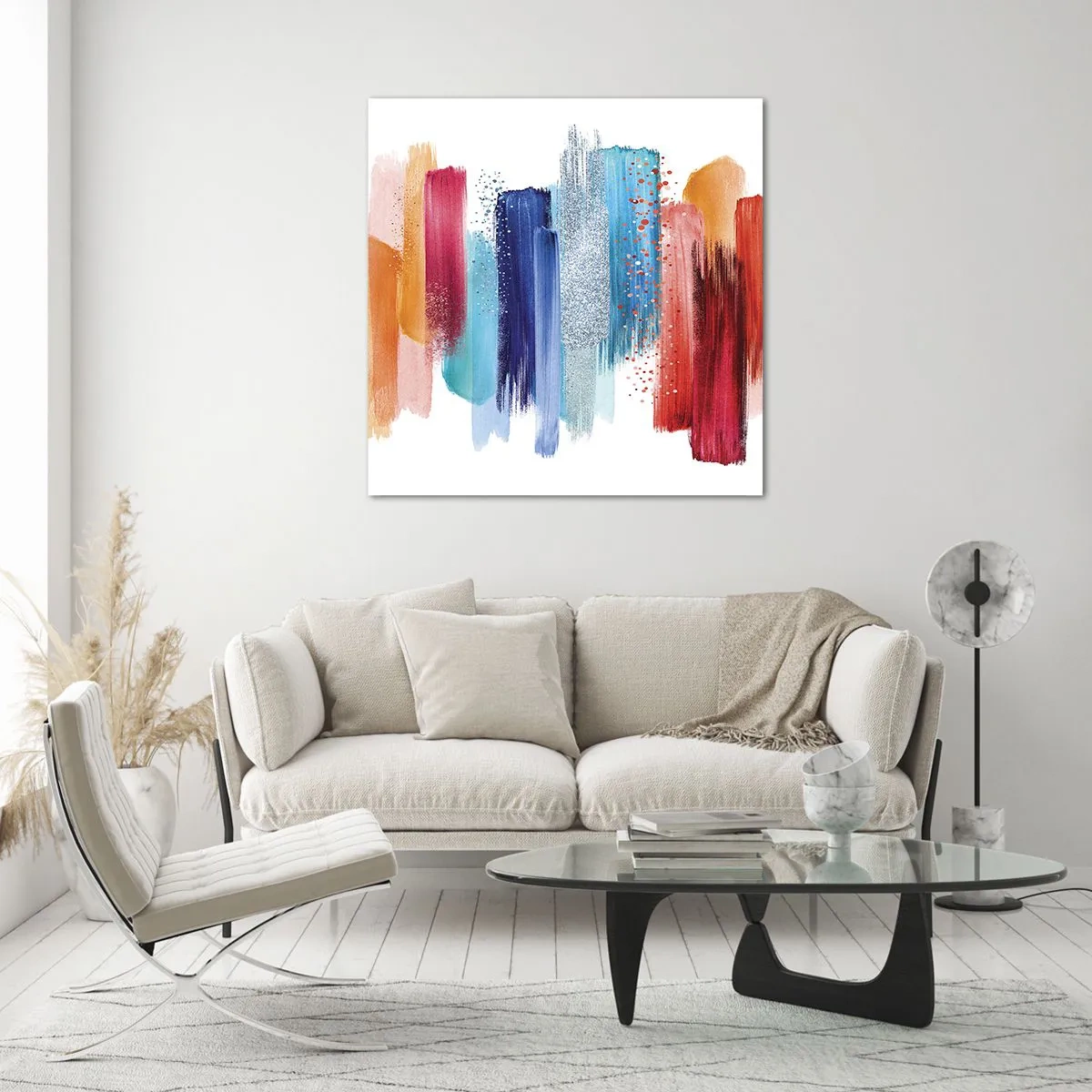 Tablou pe sticlă - Sus și jos - 70x70 cm