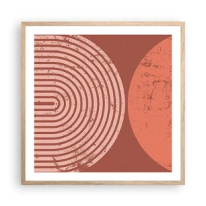 Poster în ramă de stejar deschis - Relație strânsă - 60x60 cm