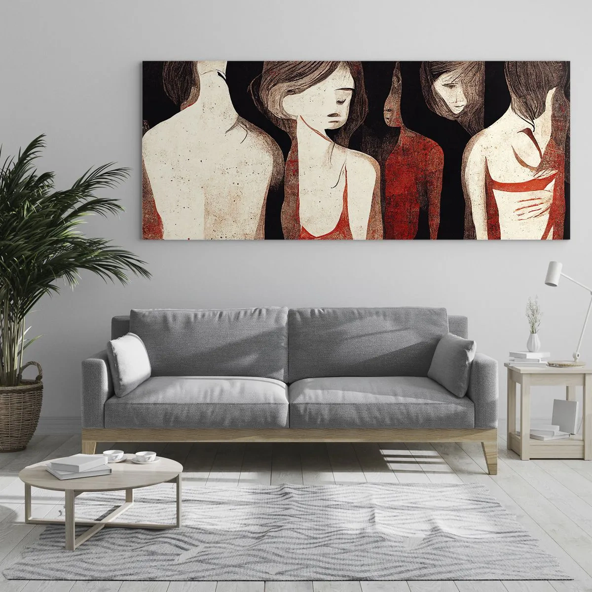 Tablou pe sticlă - Madonele întunericului - 100x40 cm