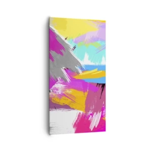 Tablou pe pânză - Mâzgălituri cu pensula - 65x120 cm