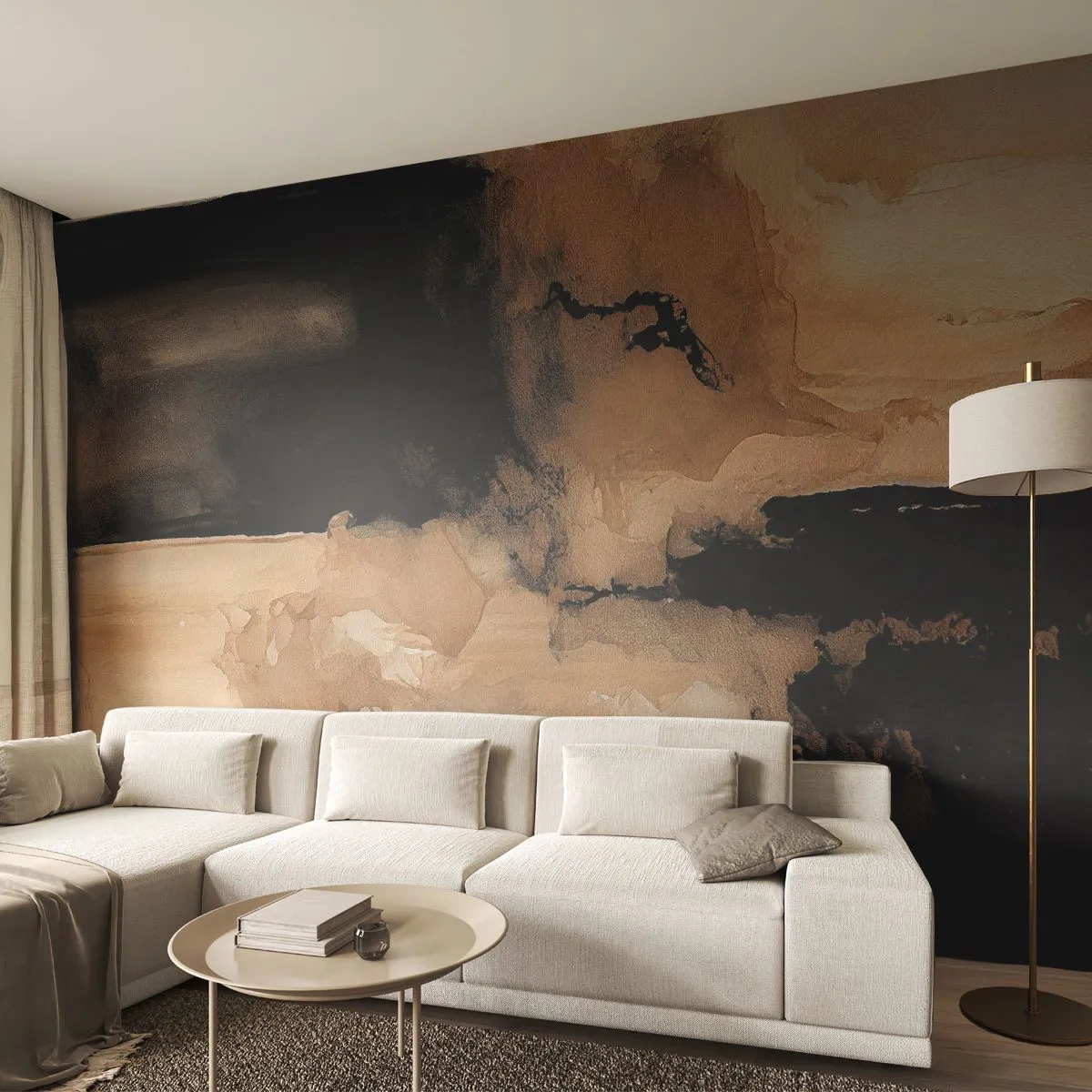 Tapet Premium Sand - O abstractizare intrigantă - Abstracția, Fum, Minimalist - 400x280 cm