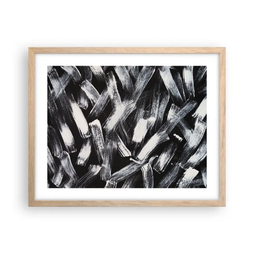 Poster în ramă de stejar deschis - Abstracție în spirit industrial - 50x40 cm