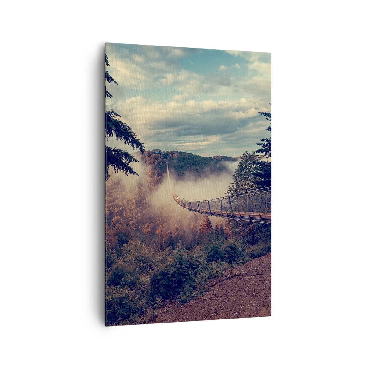 Tablou pe pânză - Deasupra pădurii de toamnă - 80x120 cm