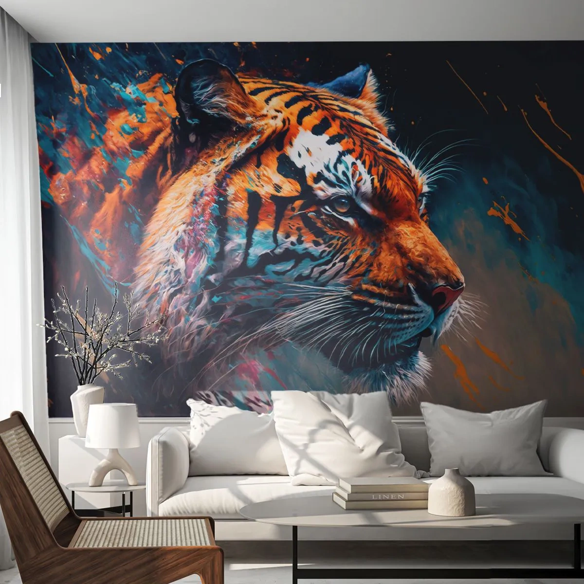 Tapet Standard Eco - Frumusețe sălbatică - Tigru, Colorat, Animal - 350x256 cm