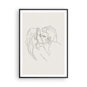 Poster în ramă neagră - Încurcați în sentimente - 70x100 cm