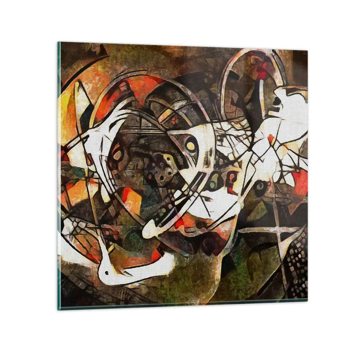 Tablou pe sticlă - Auziți mișcarea? - 60x60 cm