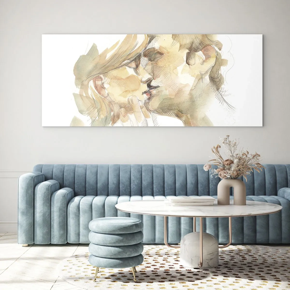 Tablou pe sticlă - Jumătatea găsită? - 120x50 cm