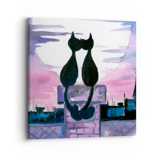 Tablou pe pânză - Rendez-vous sub lună - 40x40 cm