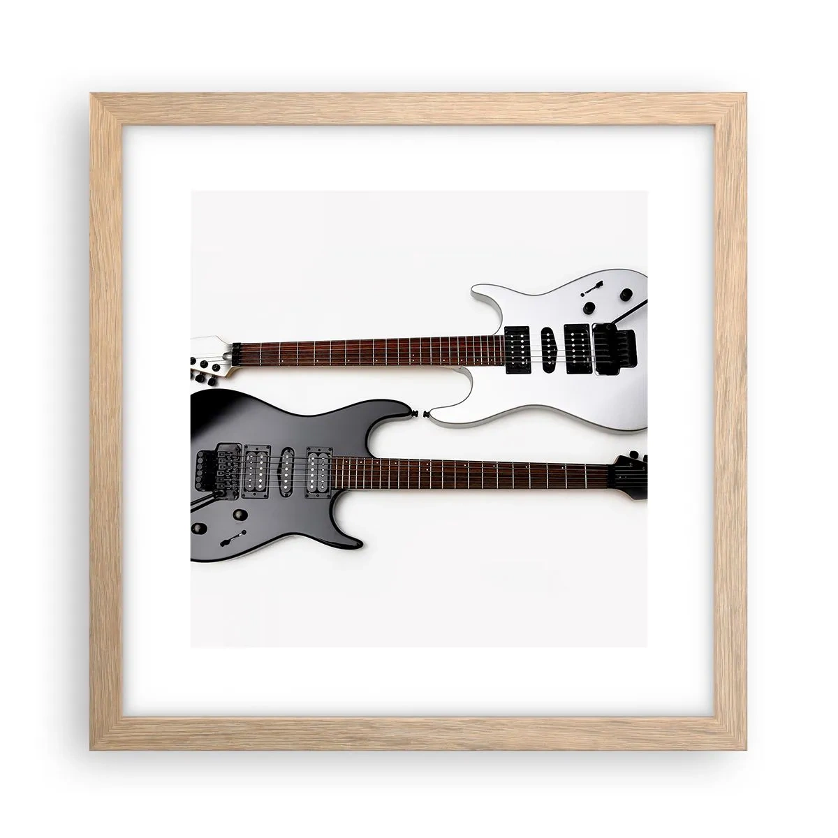 Poster în ramă de stejar deschis - Armonie de forme - 30x30 cm