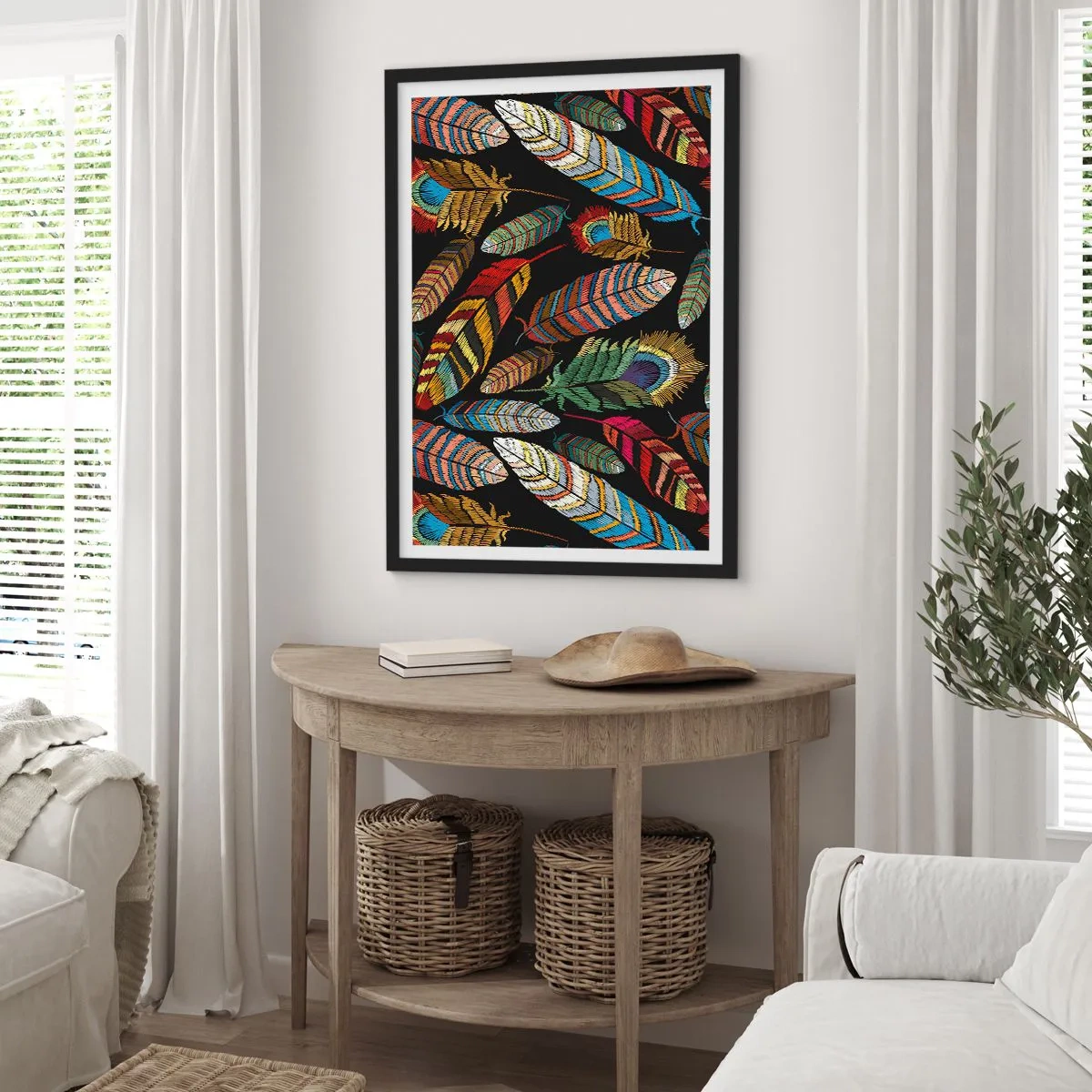 Poster în ramă neagră - Carnavalul păsărilor - 61x91 cm