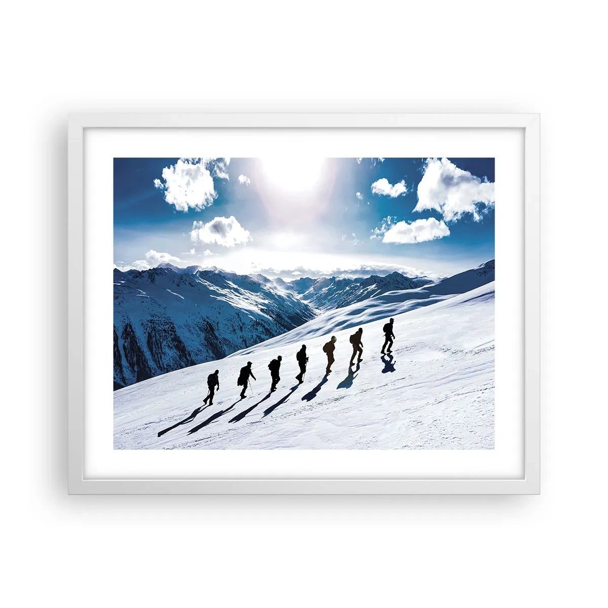 Poster în ramă albă - Echipa câștigătoare - 50x40 cm