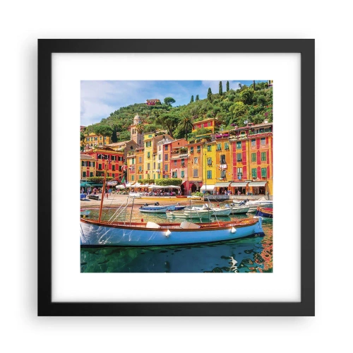 Poster în ramă neagră - O dimineață italiană - 30x30 cm