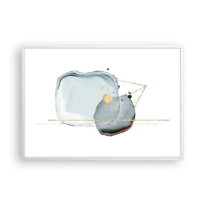 Poster în ramă albă - Studiul picăturii - 100x70 cm