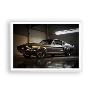 Poster în ramă albă - Înapoi în trecut - 100x70 cm