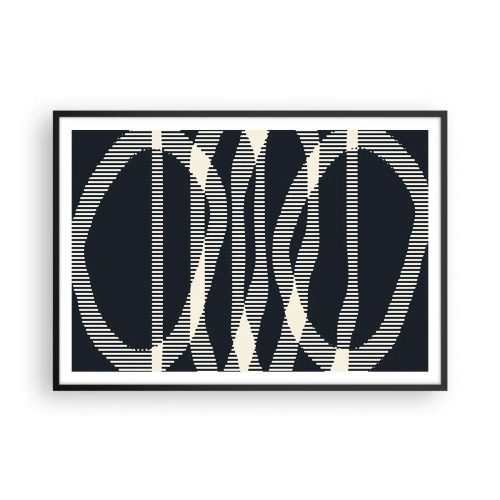 Poster în ramă neagră - Încercare de străpungere a întunericului - 100x70 cm