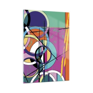 Tablou pe sticlă - Roată cu roată - 50x70 cm