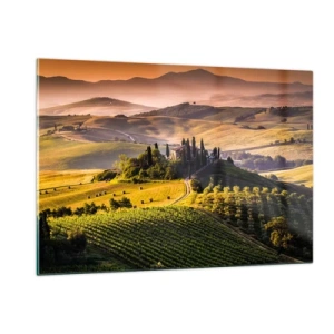 Tablou pe sticlă - Arcadia - peisaj toscan - 120x80 cm