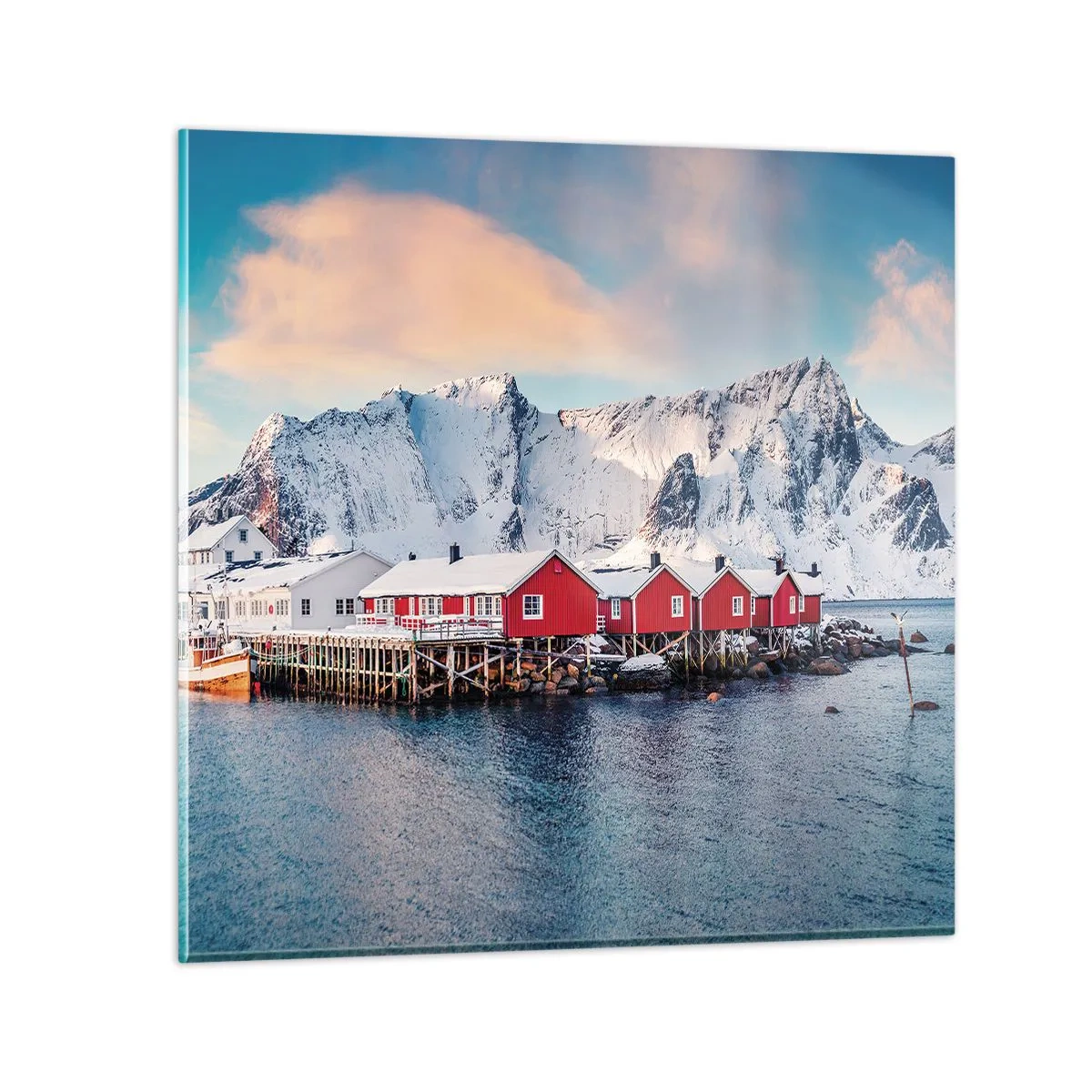 Tablou pe sticlă - Retragerea nordică - 40x40 cm