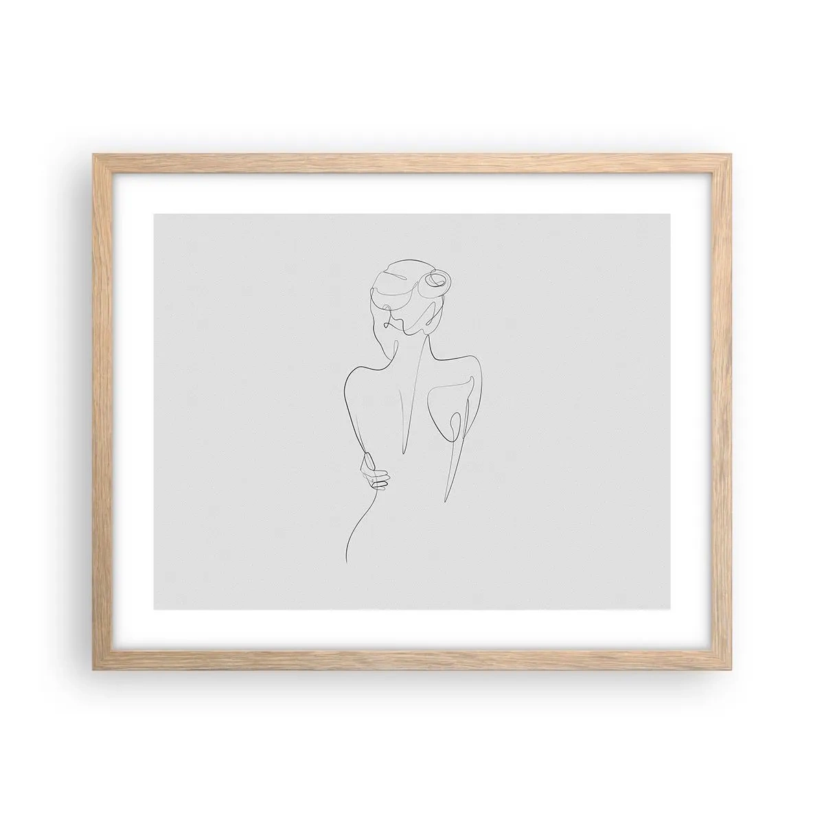 Poster în ramă de stejar deschis - Muzica corpului - 50x40 cm