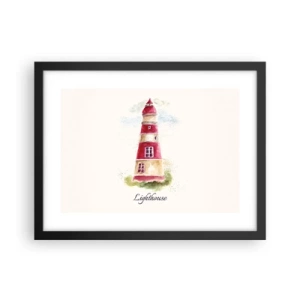 Poster în ramă neagră - Întotdeauna vreme bună - 40x30 cm