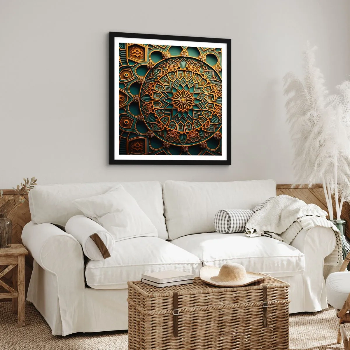 Poster în ramă neagră - În stil arabic - 30x30 cm